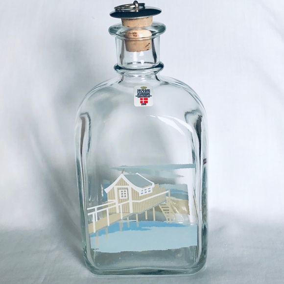 Vintage Holmegaard Danish Glass Bottle Decanter Michael Bang Danmark Beach House - Picture 2 of 7
